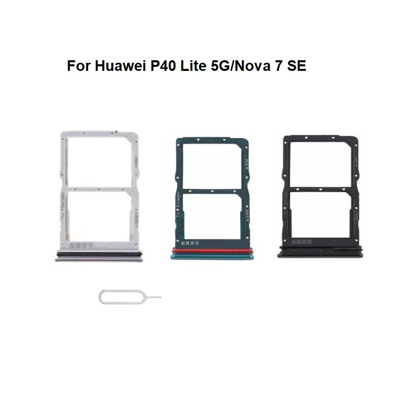 For Huawei Nova 7 SE 7SE Sim Card Tray Slot Holder Socket Adapter Connector Repair Parts Global CDY-NX9A CDY-N29A