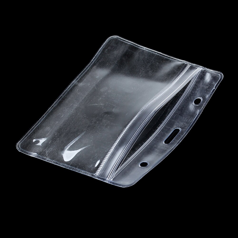 Plastic Horizontal ID Card Holder Transparent Badge Holder & Accessories (The available space:7cm) 11x9cm,10PCs