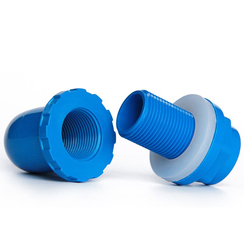 Conector de mampara de codo de Acuario, juntas de tubería de 90 grados, PVC, 20-50mm, accesorio de drenaje de salida de estanque de peces