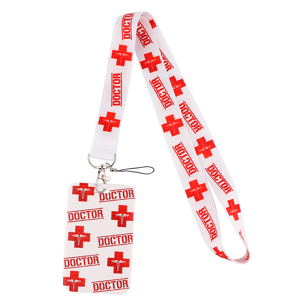 CB256 estudiante enfermera Doctor insignia Clip dibujos animados Tarjeta De Nombre de identificación titular de la insignia accesorios: violet