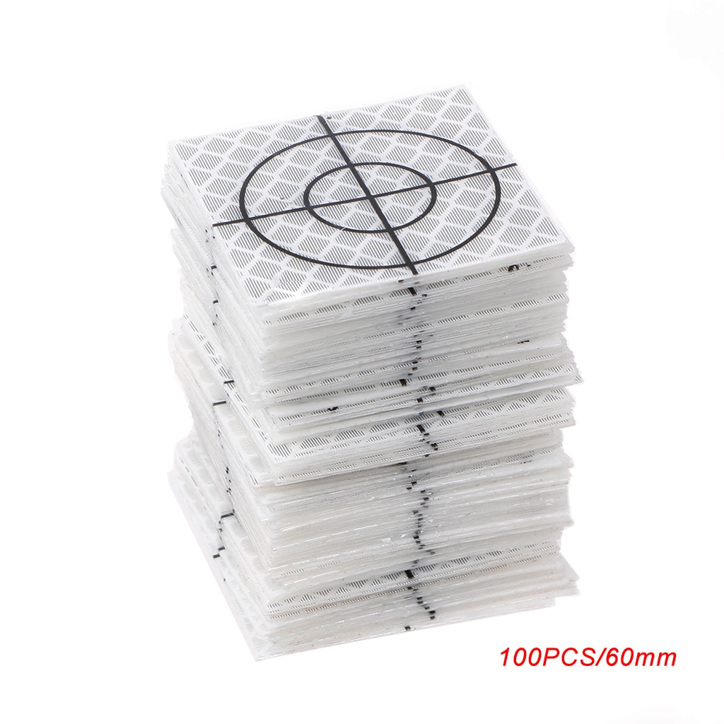 100 Pcs Reflector Sheet Reflective Tape Target Total Station 20/30/40/50/60mm