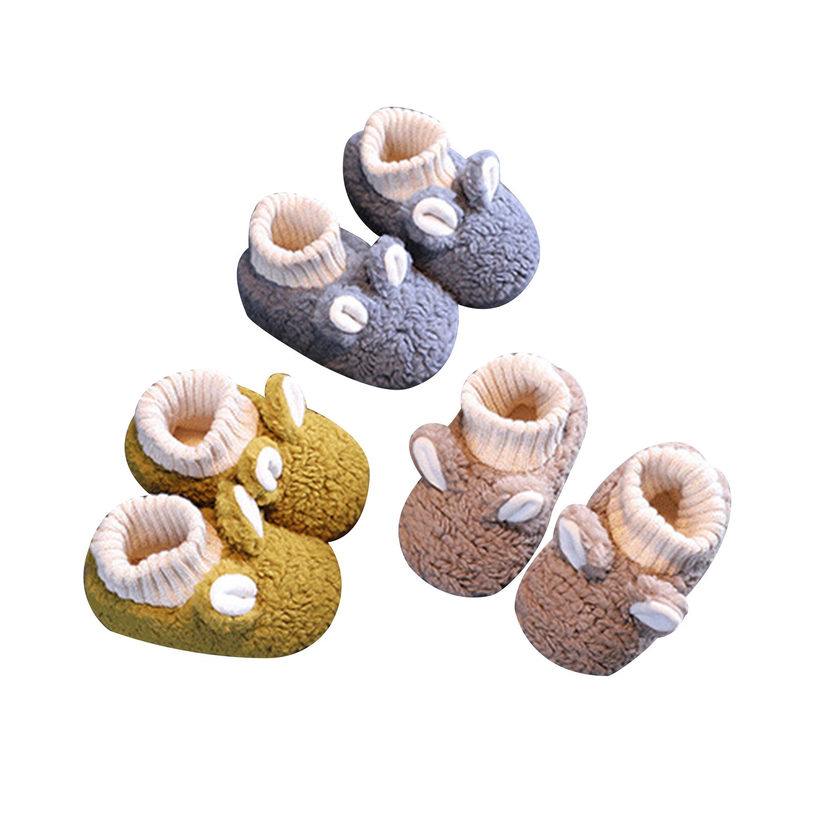 Baby Winter Warme Vlies Booties, Anti-Unterhose Weiche Sohle Kleinkind Hausschuhe mit Ebene Ohren Gemütliche Socken