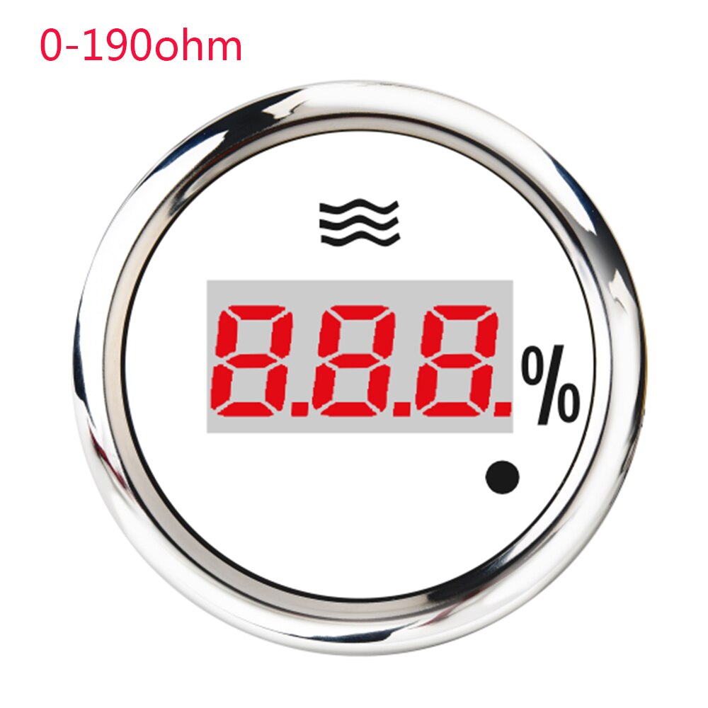 Waterproof IP67 Water Level Gauge 52MM Gauge Stainless Steel 0-190/240-33 Ohm Pointer Digital Water Tank Level Gauge 2 inch