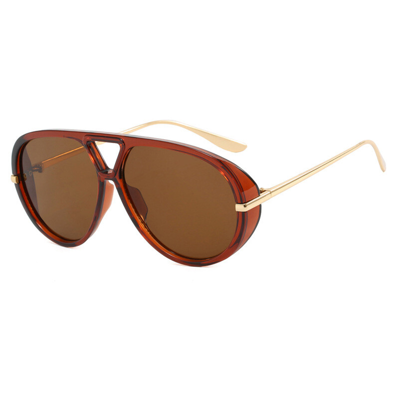 Gafas De Sol De lujo De De para mujer, gafas De Sol Vintage De gran tamaño para sexo, gafas De Sol De negras para mujer # 300864: Azul gris