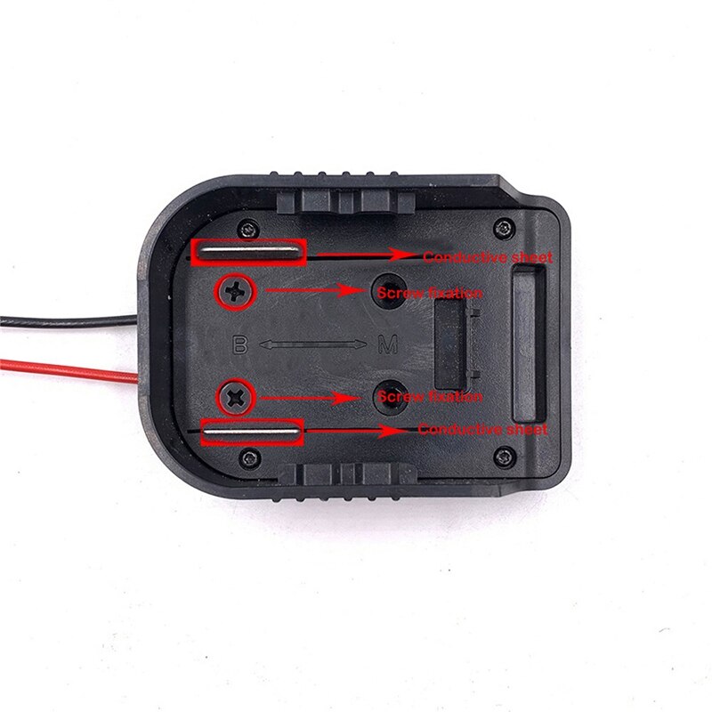 2PC Battery Converter Adapter Output Connector with Cable Adapter for Makita 18V for 18V Battery Accessories