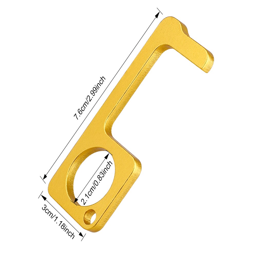 Portable presse ascenseur outil hygiène main antimicrobien alliage EDC ouvre-porte porte poignée clé métal Portable ouvre-porte