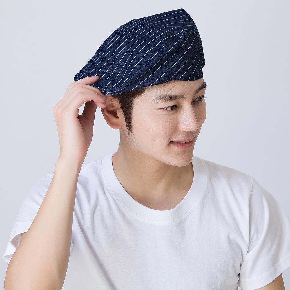 Gorro Unisex de 3 colores para hombre y mujer, ropa de trabajo del Chef para cocinar, sombreros de cocina, café, servicio de comida, camarero, camarera, gorras de rayas