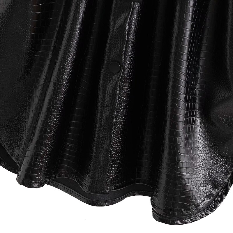 Kobiety nowe mody retro tekstura skóry krokodyla pas PU sztucznej skóry odzież kobiet lokomotywa długi jednorzędowy kurtka