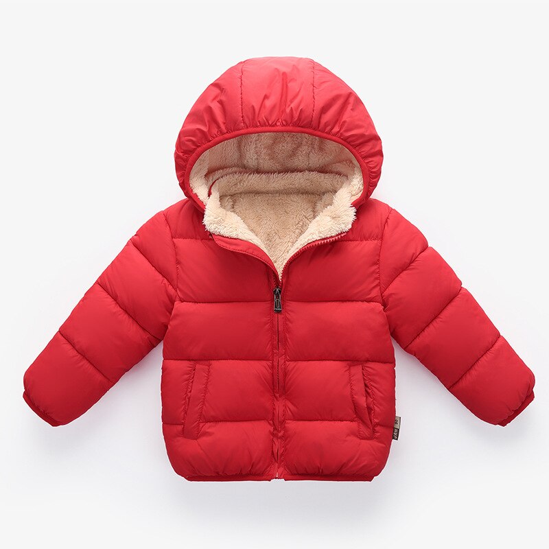 Fleece vinterparkas barn varma kläder för flickor pojkar varma tjock sammet barnkappa baby ytterkläder spädbarnsöverrock