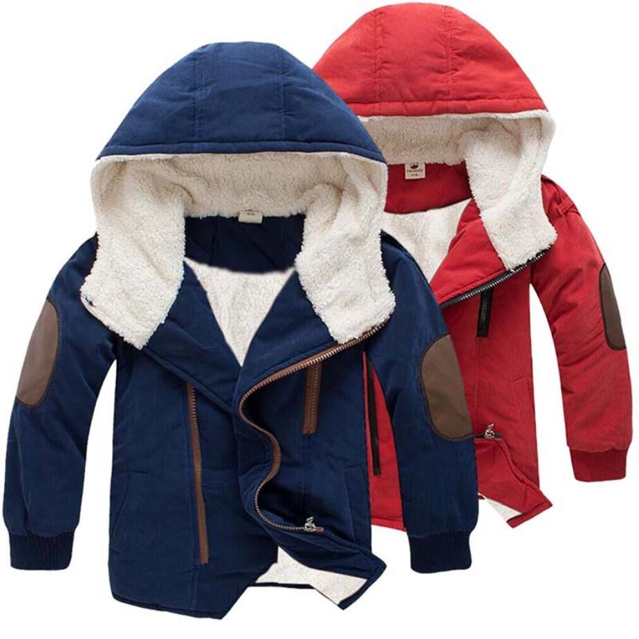 Jongens Jas Mode Lamswol Lange Katoen Gevoerde Kleding Kinderen Warme Bovenkleding Baby Kids Winter Jas