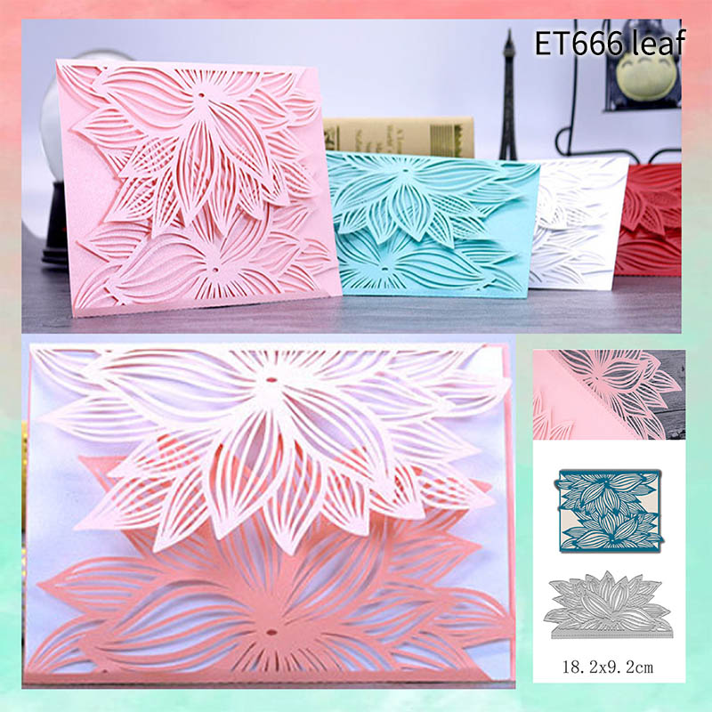 Card Making Cutting Dies Wedding Invitation Die Valentine's Day Decoration Metal Stencil DIY Scrapbooking Photo Album Decor: ET666 leaf
