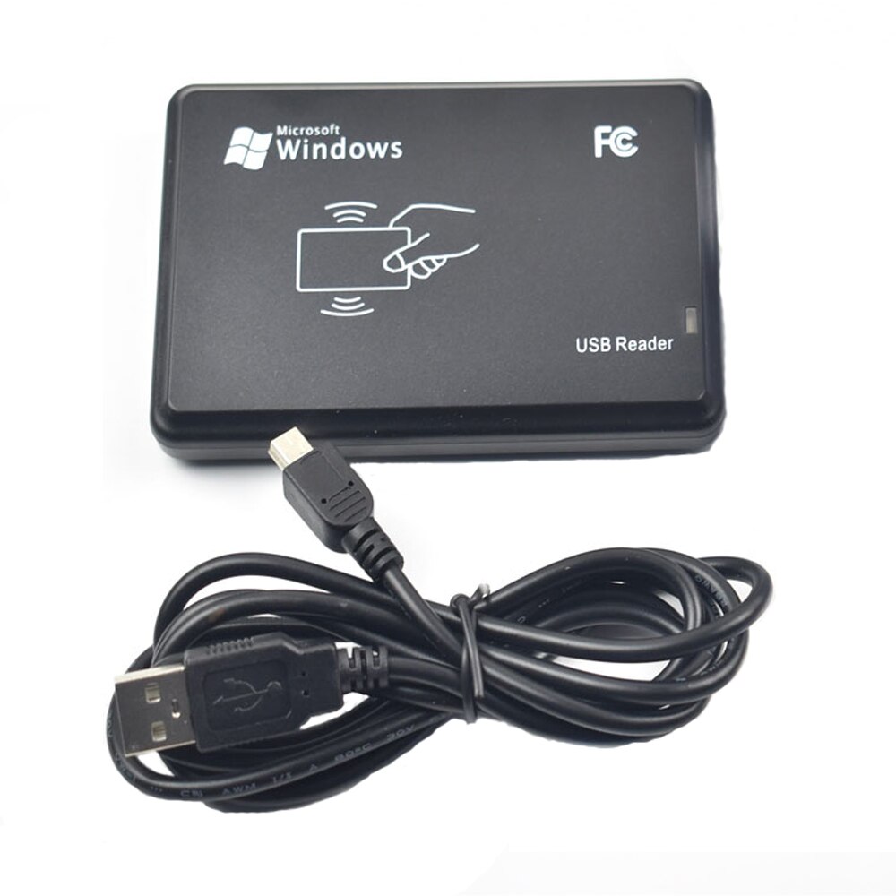 Sensor de proximidad USB, lector de tarjeta RFID inteligente NFC IC 14443A, 13,56 MHz, color negro, con Cable USB, no necesita controlador
