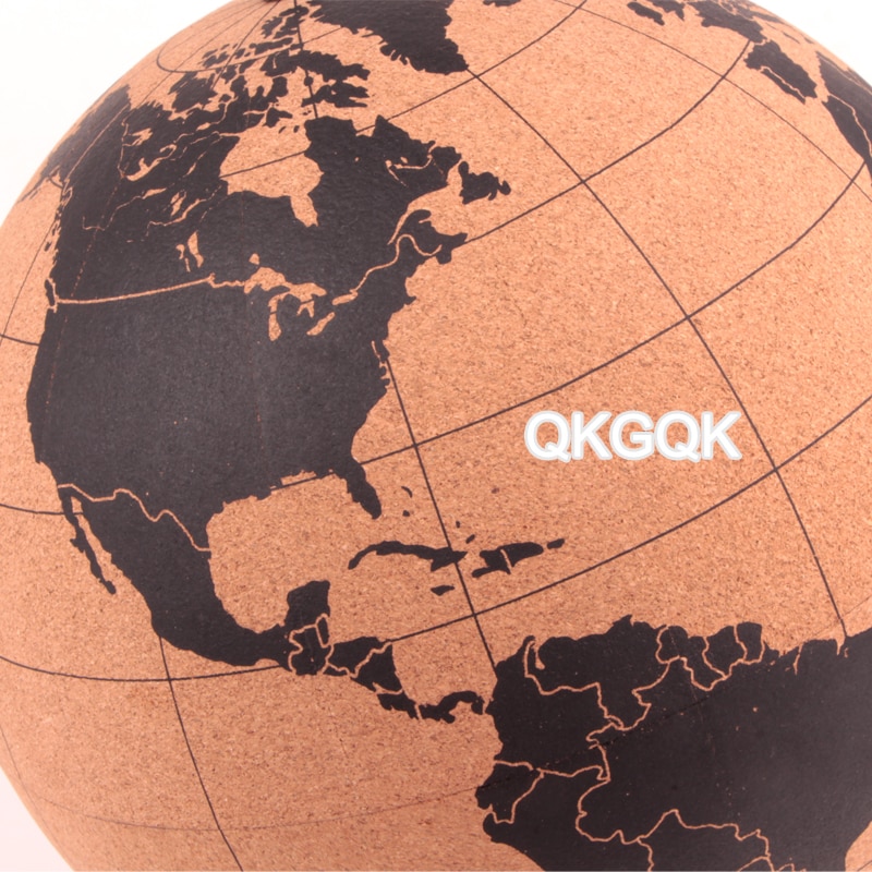 Tellurion-Globo de madera de corcho de tamaño pequeño para decoración de oficina y hogar, mapa del mundo, entrenamiento inflable, mapa de geografía,