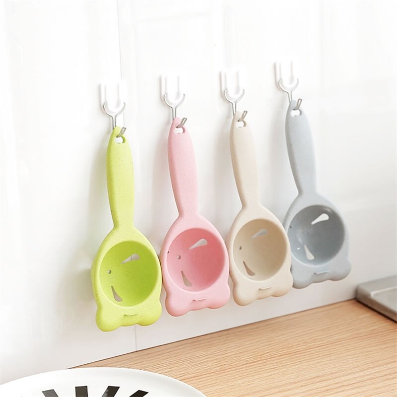 QueenTime separador de yema y clara de huevo Filtro de huevos de paja de trigo huevo de dibujos animados Extractor blanco accesorios de cocina bonitos Gadgets de cocina