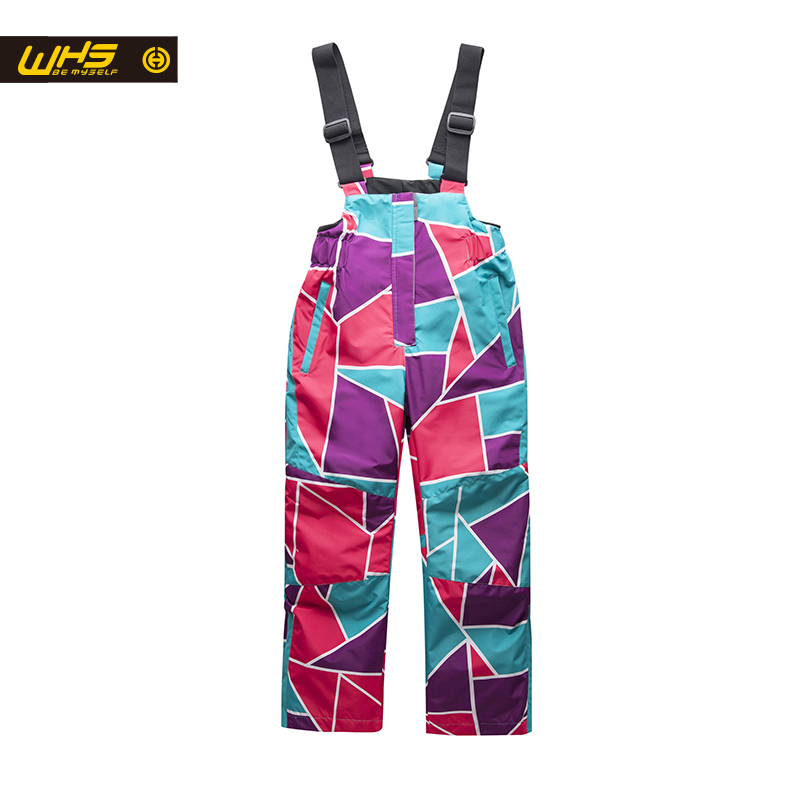 WHS – pantalon de ski pour fille, imperméable, coupe-vent, pour enfant de 4 à 16 ans