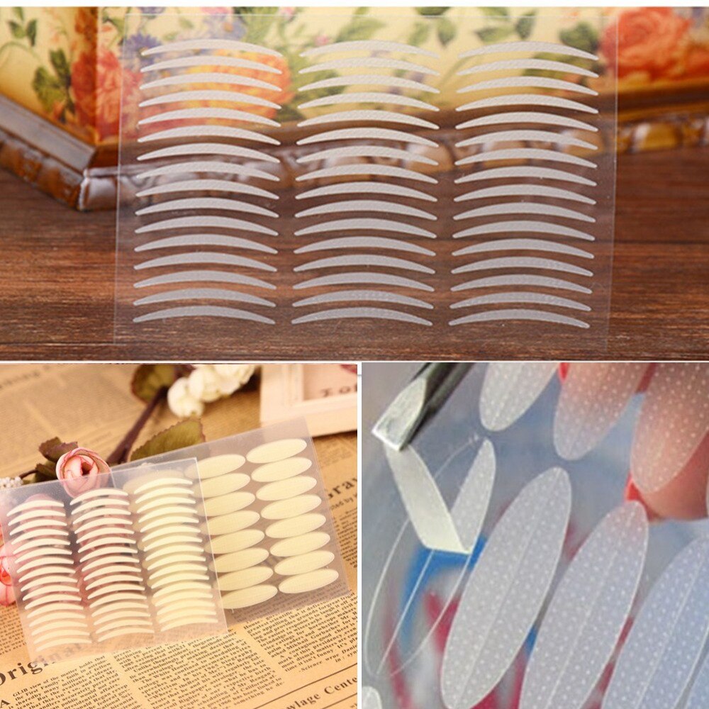 240 Paar Grote Ogen Onzichtbare Lijm Dubbele Vouw Shadow Ooglid Sticker Ooglid Tape Make Clear Beige Ooglid Streep Decoratie