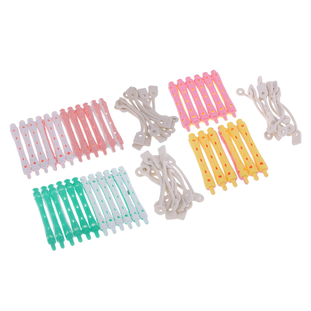 36pack Hair Hairdressing Perm Rods Rollers Salon DIY Hair Styling Curlers Tools