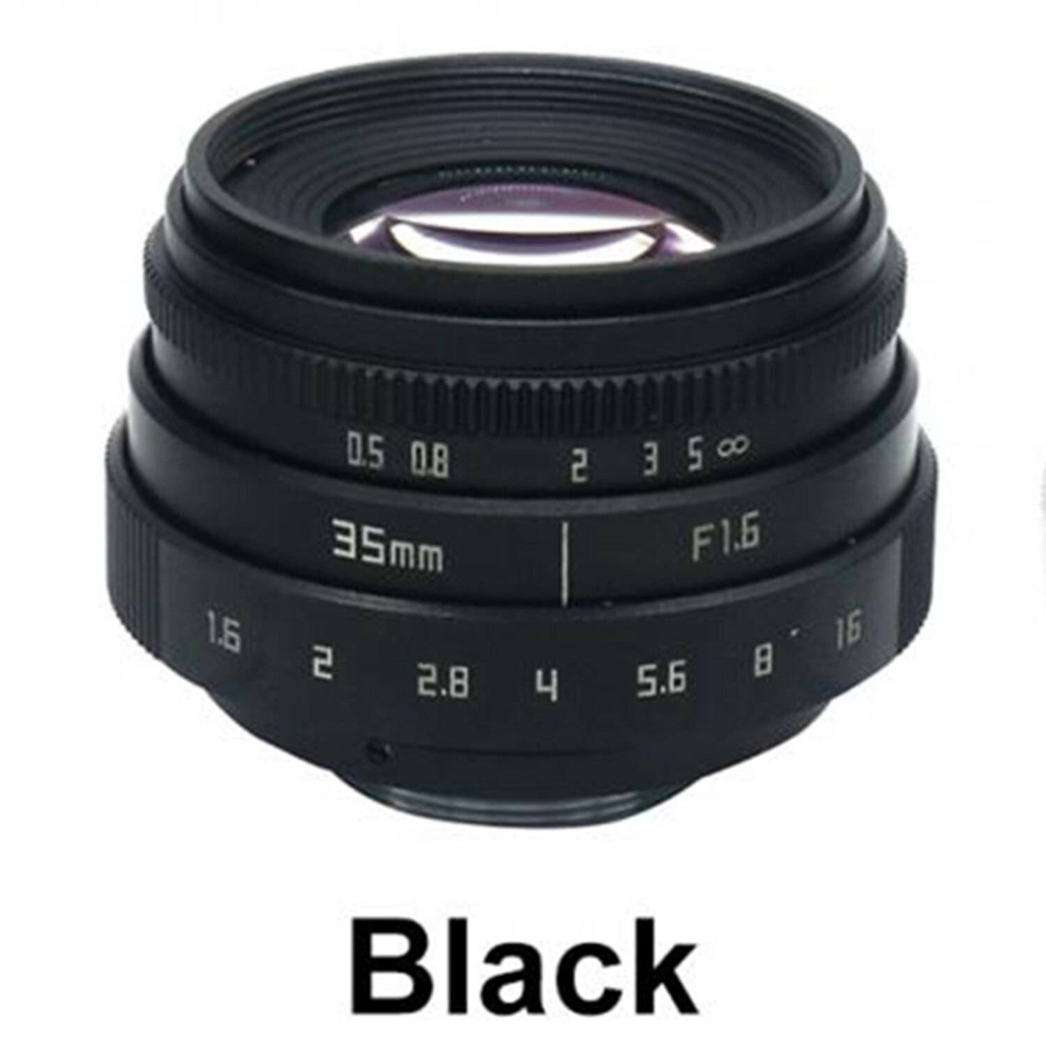 35mm F1.6 C Mount Camera Lens with Adapter Ring for Canon EOSM M2 M3