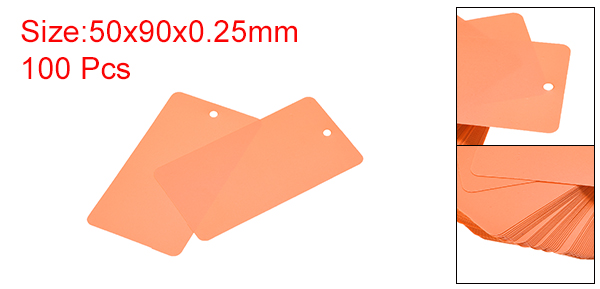 100Stck 1,95x3,51 Zoll Wasserdichte Drähte Kunststoff Stichworte Etikett Werkzeuge für Produkt Identifikation Stichworte Ventil Kennzeichnung: Orange