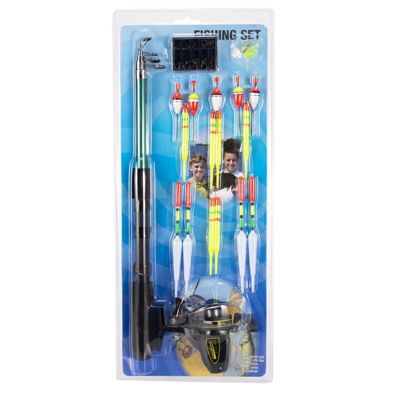 Fishing Rod Combo Spinning Reel Fishing Set Carp Fishing Rod Reel Full Kit With Lure Jig Hook Swivel Screw Float