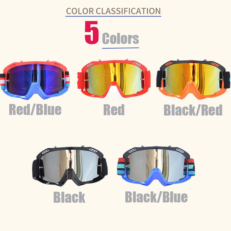 Gafas de sol de Motocross para hombre y mujer, lentes de sol para Motocross, todoterreno, motociclista, para exteriores, casco de motocicleta, lentes gratis + bolsa