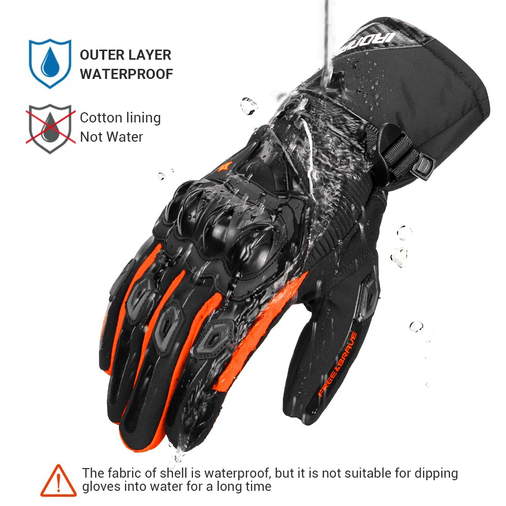 Guanti Moto invernali impermeabili Touch Screen uomo guanti Moto guanti protettivi antivento guanti Moto Motocross