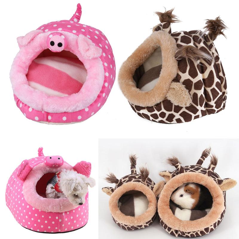 Leuke Hamster Kooi Cavia Huis Chinchilla Eekhoorn Bed Nest Cavy Mini Dieren Hamster Accessoires Roze Luipaard