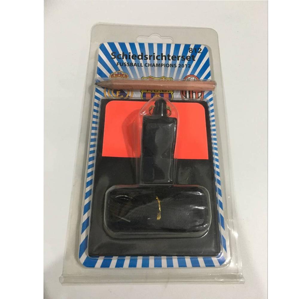 Football Referee Cards Whistle Red Yellow Cards Sports Soccer Coach Whistles