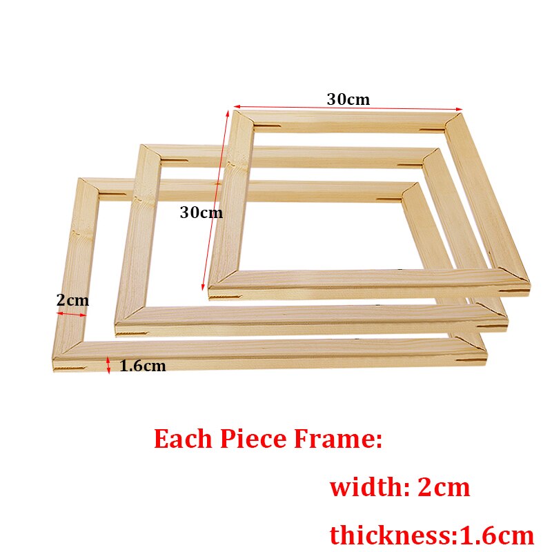 Large Size Natural Wooden Frame For Canvas Oil Painting By Numbers Diy Frame Inner Frame For Wall Art Home Decoration 40x50cm
