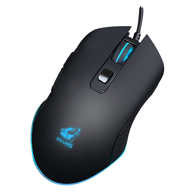 Ziyou Lang Voor Gratis Wolf V1 Mechanische Gaming Muis 3200Dpi Led 6 Button Usb Wired Pro Ergonomische Gaming Muis voor Laptop Pc