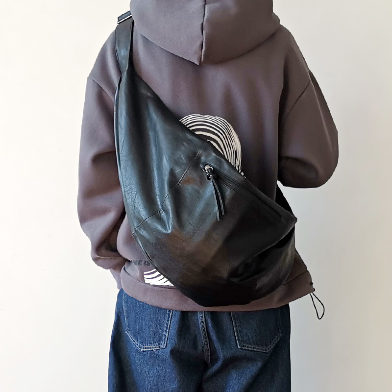 Herre skuldervesker skinn store håndvesker crossbody-vesker for menn messenger-vesker håndvesker herre svarte vesker sac a main: Stor (maks lengde> 50cm)