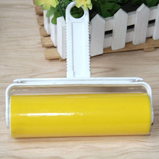 Cleaner Remover Huisdier Rubber Borstel Thuis Accessoire Plakken Borstel Haar Picker Reiniging Herbruikbare Roller Catcher Kleding Lint: yellow