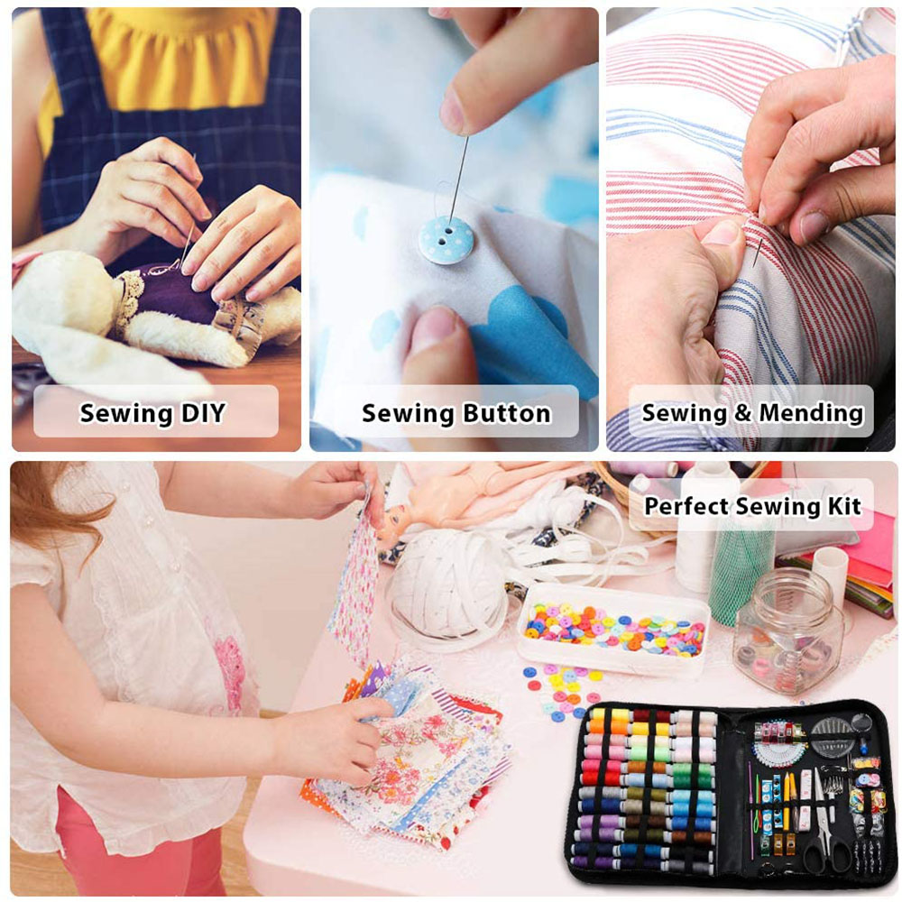 DIY Sewing Kits for Hand Quilting Stitching Embroidery Thread Arts Crafts Tools Accessories Sew Box 98/128/183/200/226 PCS Set