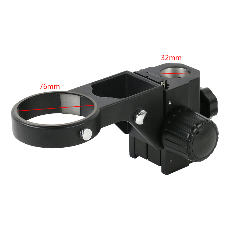 Binocular Trinocular Stereo Microscope Bracket Accesoriesr 76mm Focus Holder 32mm Pillar Worktable Plate Microscope Stand: Focus Holder Black