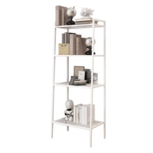 Simple And Safe Living Room Four-Layer Shelf Floor Storage Shelf Mesh Good Load-Bearing Bookcase Ladder Bookshelf