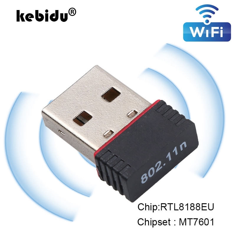 Kebidu 150 150mbps のミニ USB 無線 Lan アダプタアンテナ USB 2.0 ワイヤレス受信機ドングルネットワークカード RTL8188EU 外部の Wi-Fi Pc