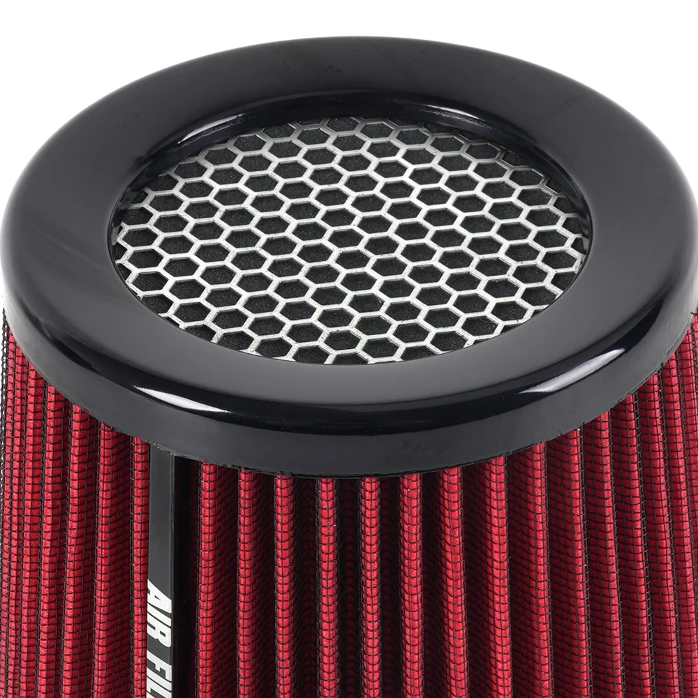 Car Air Filter High Flow Cone Cold Air Intake Filter Auto Modification Accessories Air-Filter Mesh Cone Universal 76mm 3inch