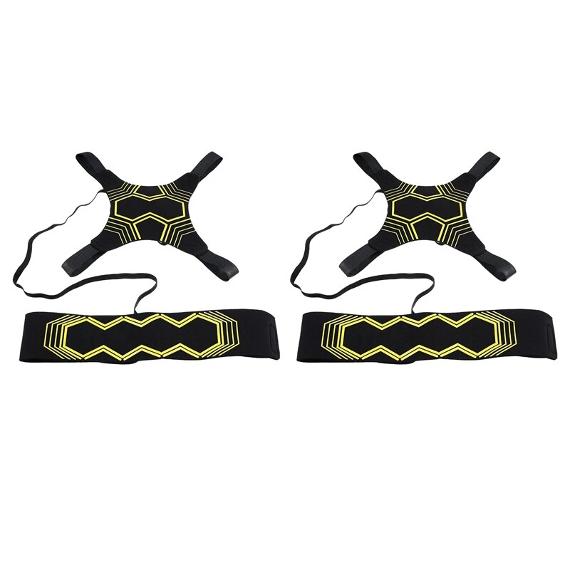 2 pcs adjustable football trainers, football training belts, solo football trainers for children and adults for volleyball control skills: Default Title