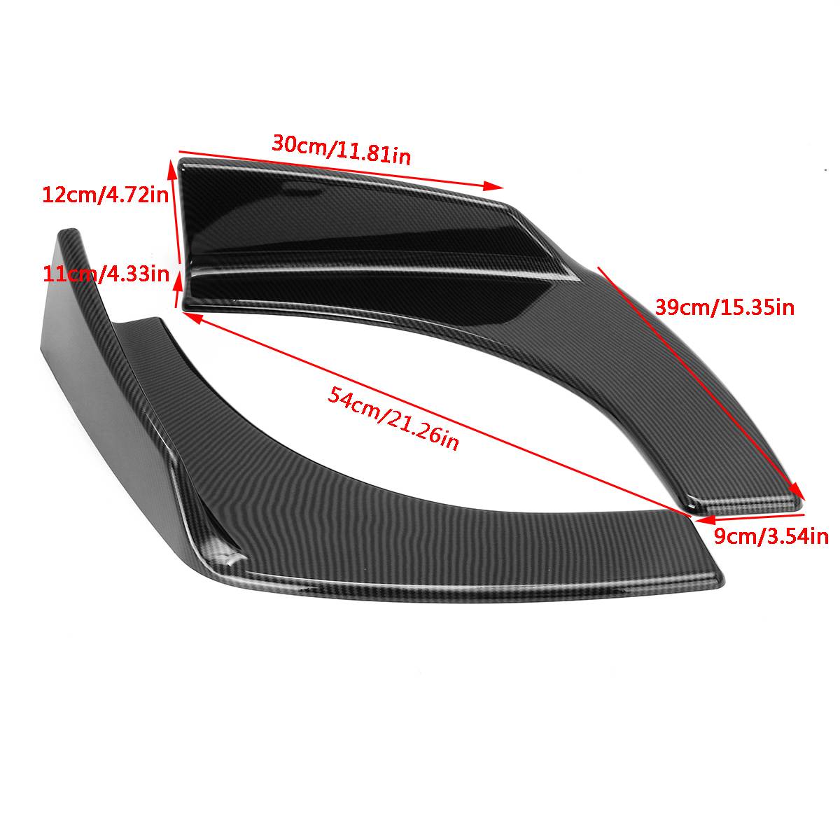 2x fibre de carbone Look voiture pare-chocs avant lèvre Spoiler séparateur diffuseur Protection pour Benz W205 W204 W203 W211 W212 W213 W117 C117