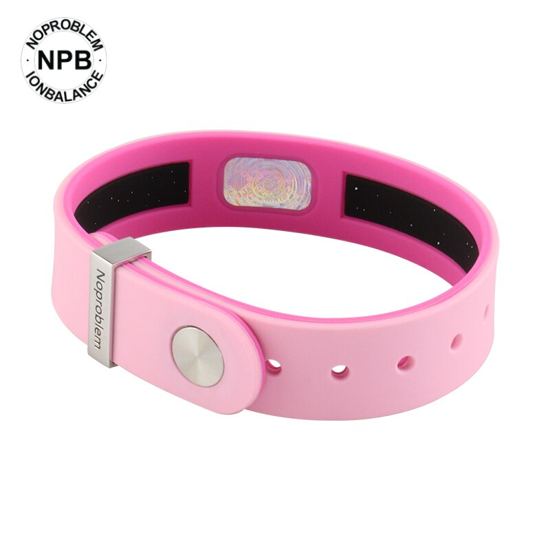 【Fda Registration】noproblem Kleurrijke Gezondheid Benifits Ion Balance Macht Siliconen Sport Toermalijn Germanium Armband P209: light pink-dark pink