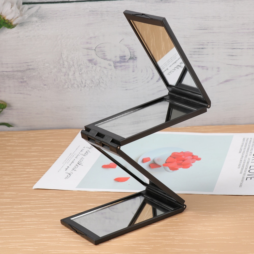 1pc Faltbare machen-hoch Spiegel Kosmetik Spiegel Friseur Spiegel Tragbare 360 Toten Winkel Alle Seiten Faltbare machen-hoch Spiegel