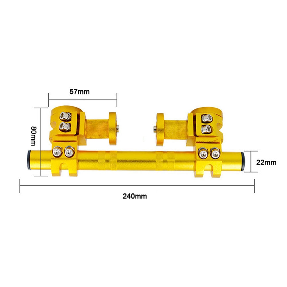 Mechanische Arm Stijl Motorfiets Aluminium Verstelbare Stuur Foundation 22Mm 7/8 "Voor Scooter Minibike Go Kart Straat Fiets