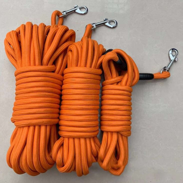 Hond Nylon Leash Lange Tracking Ronde Touw Outdoor Walking Training Huisdier Lead Riemen Voor Kleine Medium Grote Honden 5M/10M/15M