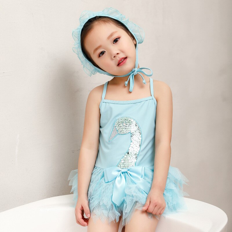 , bañador para niñas pequeñas, falda de Ballet para niñas con gorro de natación, 2 uds, traje de baño para niños, traje de baño bonito de una pieza,