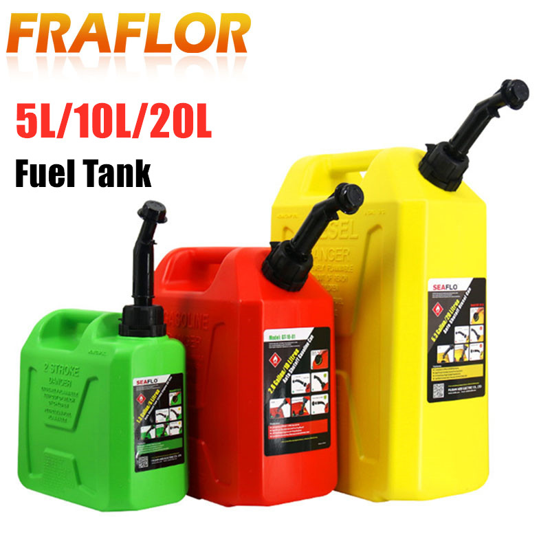 Jerry Can Gas Fuel Oil Tank 5L 10L 20L Plastic Petrol Car Gokart Spare Container Gasoline Petrol Tanks Canister ATV Motorcycle