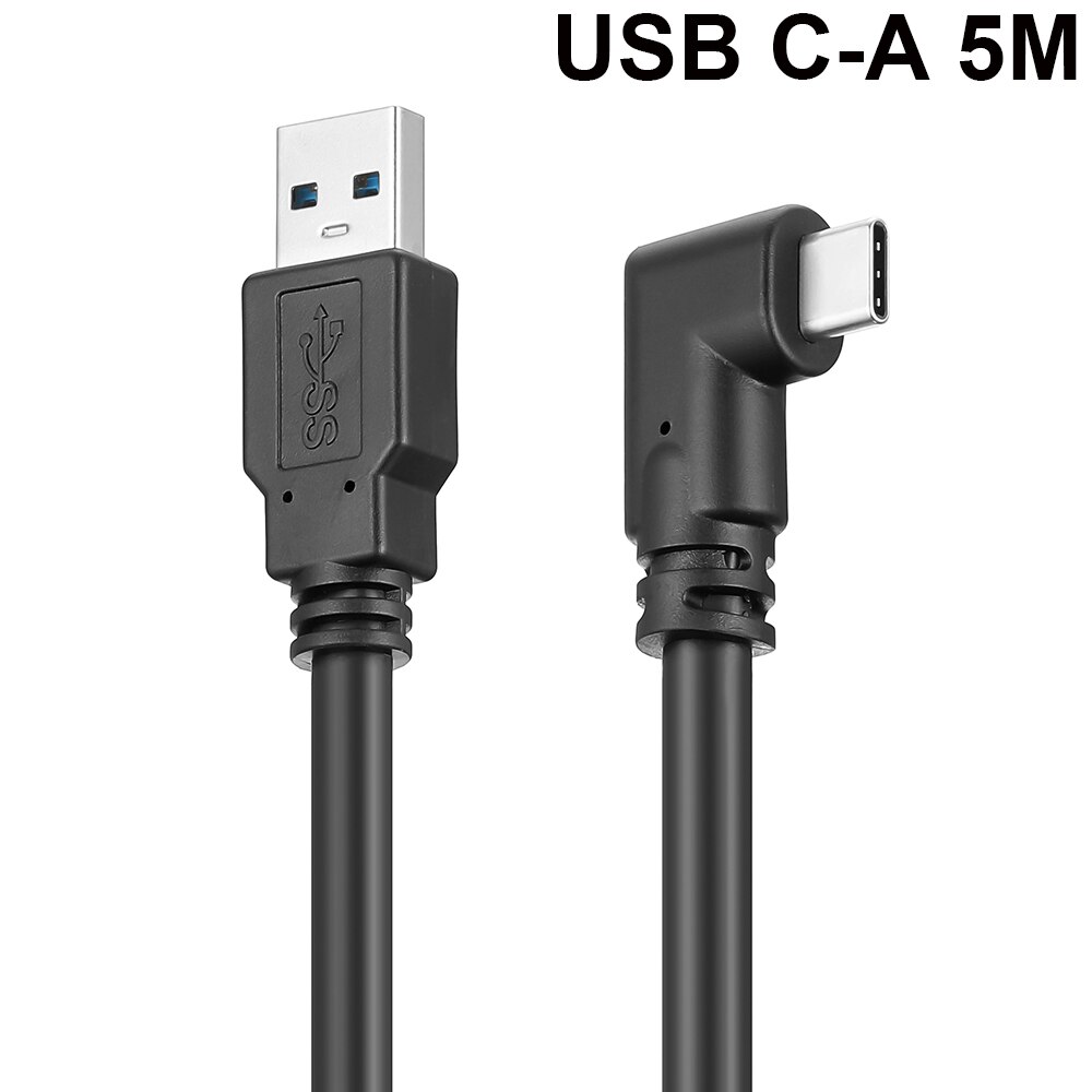 5M USB-C Cable USB3.2 Compatability with the Oculus Quest Link Oculus Quest 2 Right Angle Type-c 3.2 Gen1 Speed Data Transfer: USB C-A 5M