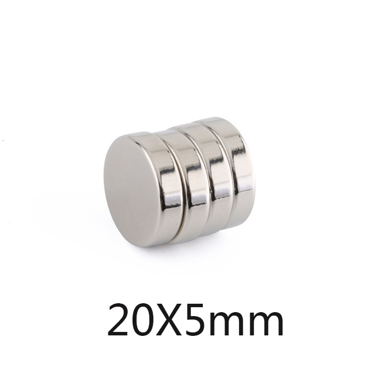 3/5/10Pcs Krachtige Magnetische Zeldzame Aarde Neodymium Magneten 20Mm X 5 Mm Super Sterke Disc magneet 20X5Mm Sterke Magneet 20*5 Mm