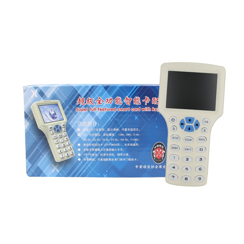 10 frekvens nfc smart rfid läsare skrivare 125 khz kopiator duplicering 13.56 mhz usb-kopia intercom nyckel programmerare krypterat nyckelkort