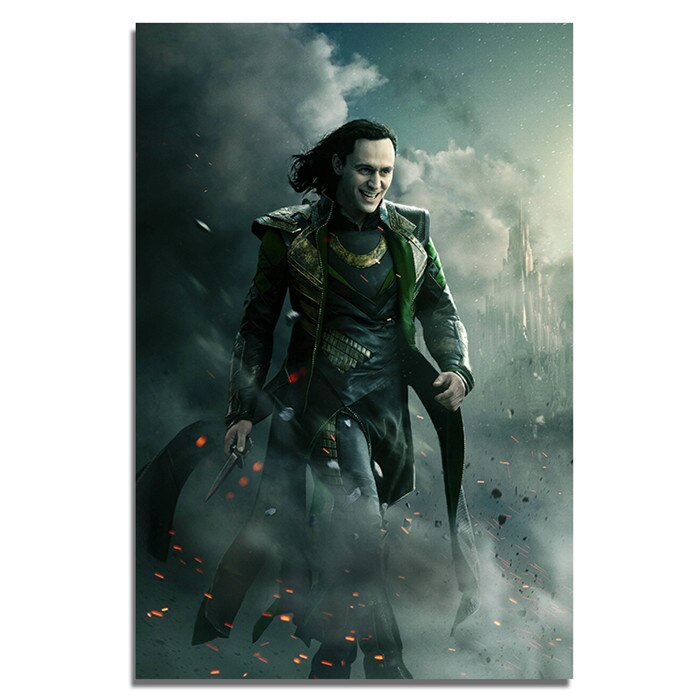 Loki Posters Film Zijde Prints Grote 16X24 "24X36 Inch Thuis Kamer Cafe Bar Decor Muur Art Thor 2 Doek schilderijen No Frame: 40x60cm No Frame / 02