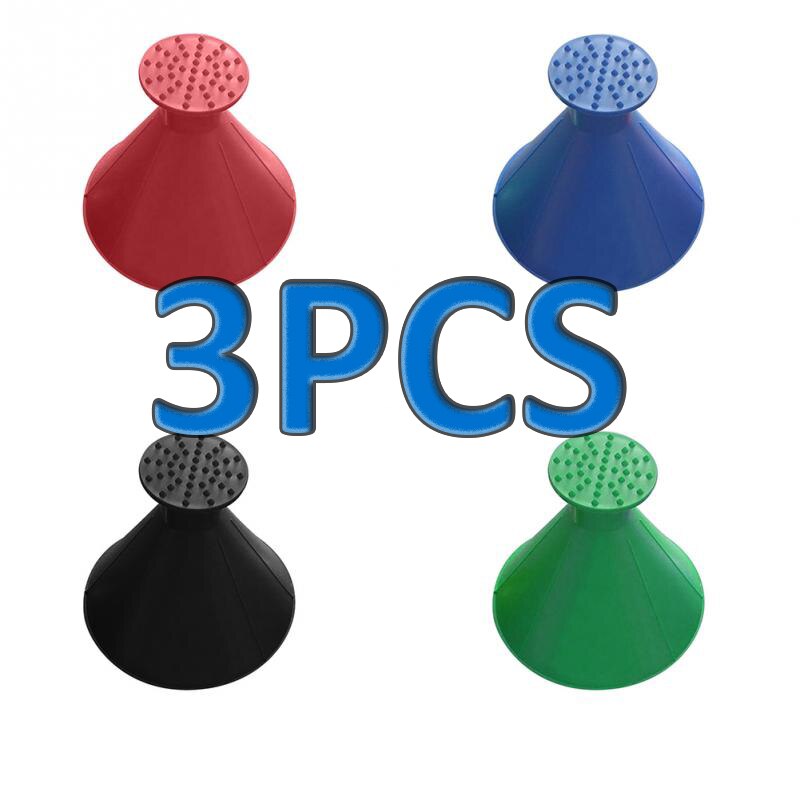 1/3Pcs Magic Auto Ijskrabber Auto Venster Kegel Schraper Trechter Sneeuw Remover Apparaat Auto Voorruit Borstel voor Sneeuw Schoonmaken Tool
